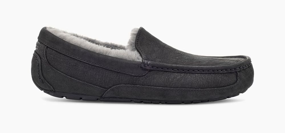 Ugg Slipper Mens - Ugg Ascot Black - 094TUDJYH